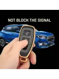 TPU Sleutelhoesje voor Ford goud K3
