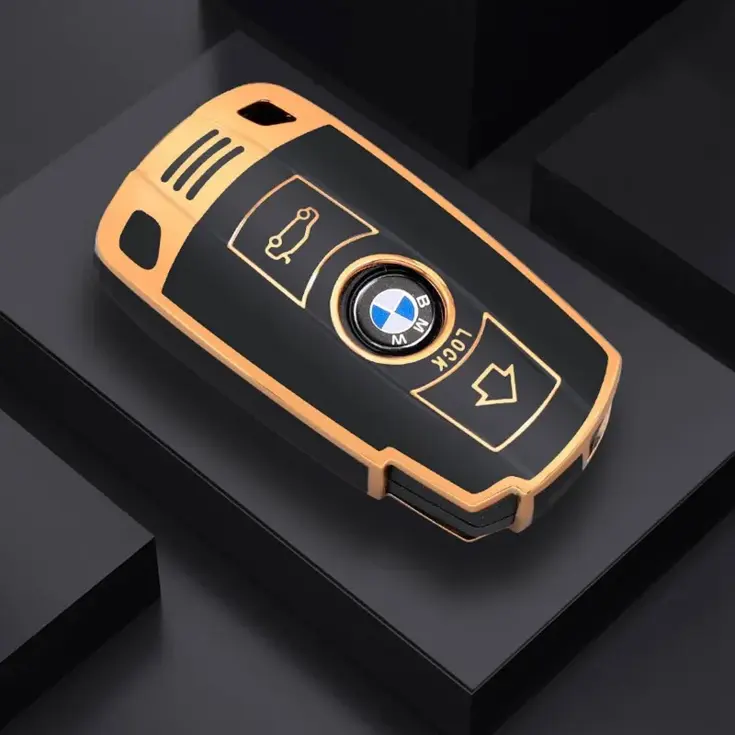 TPU Sleutelhoesje voor Bmw goud E4