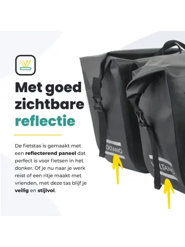 Voltano Dubbele Rolltop Fietstas 48 L