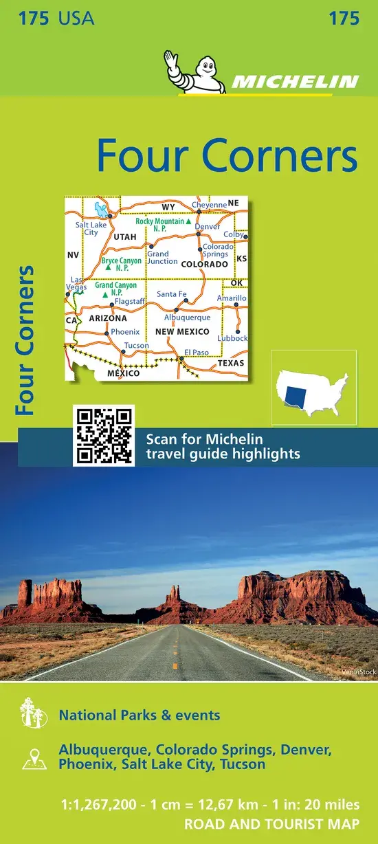 Michelin Zoom Wegenkaart 175 Four Corners