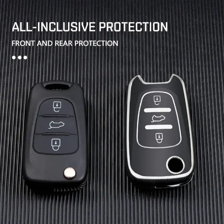 TPU Sleutelhoesje voor Hyundai zwart C3