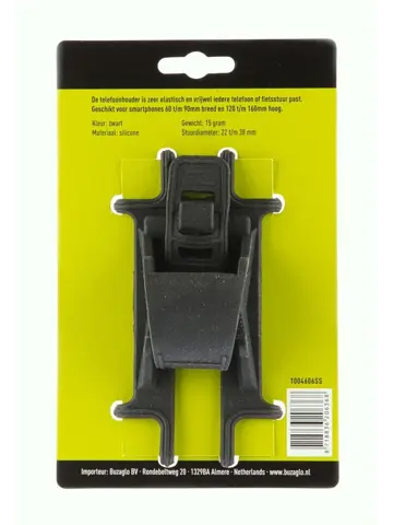 Mirage fiets telefoonhouder Siliconen Zwart