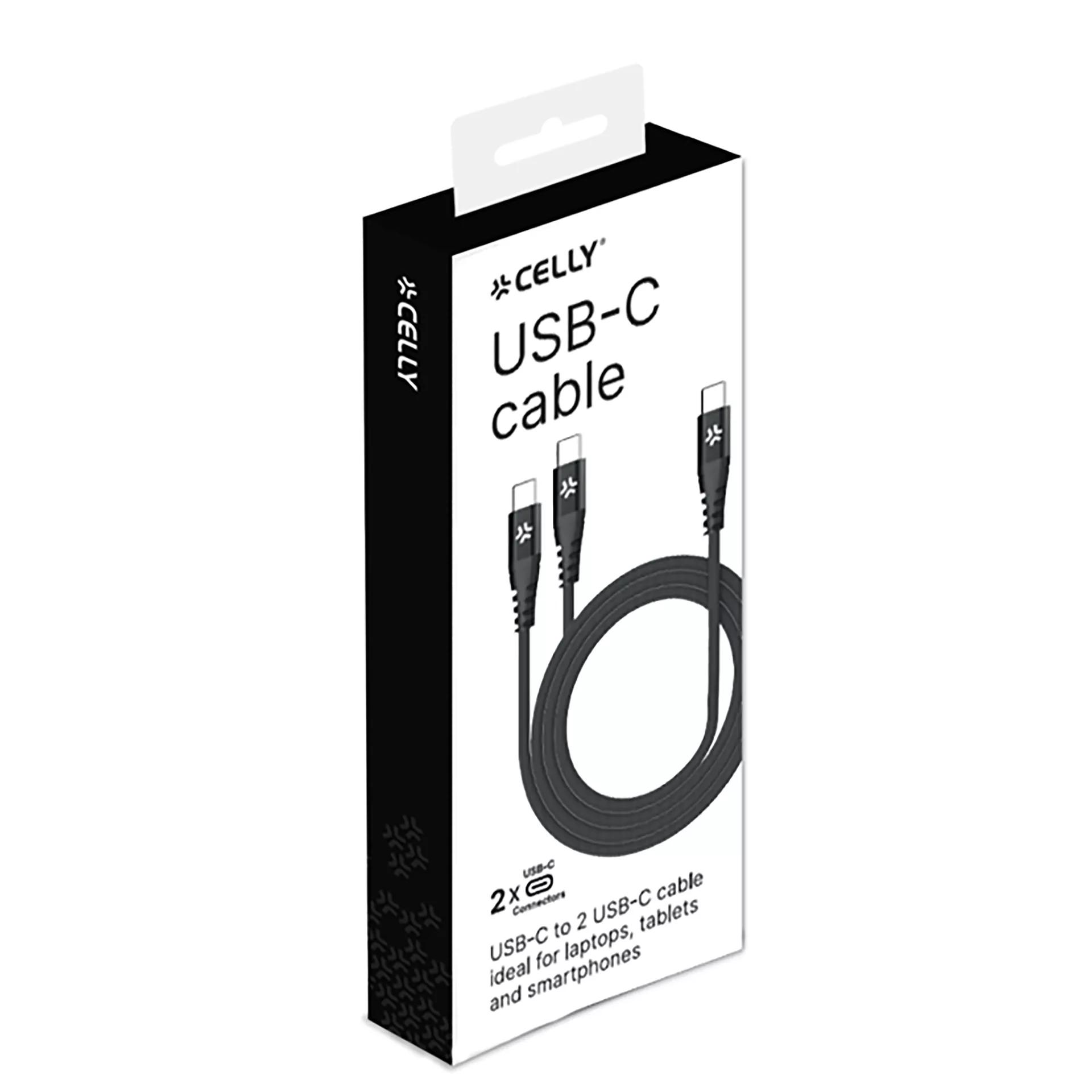 Celly 2x USB-C - Datakabel - Zwart main product image