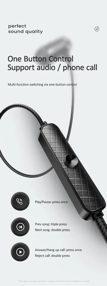 Bedrade In-Ear Oortjes AUX - USAMS