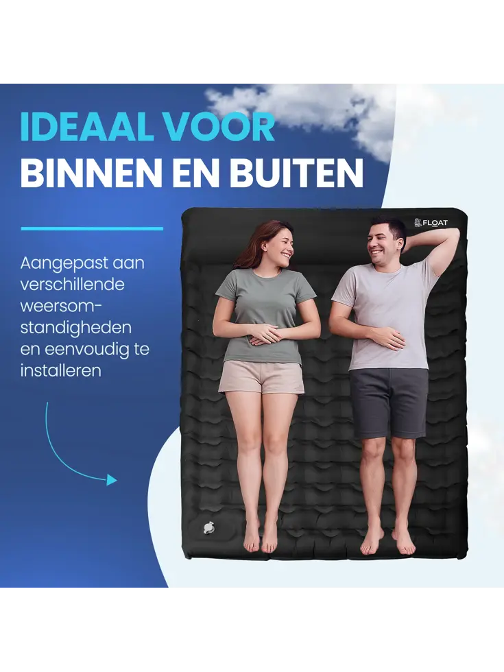 FLOAT Tweepersoons slaapmatje met voetpomp