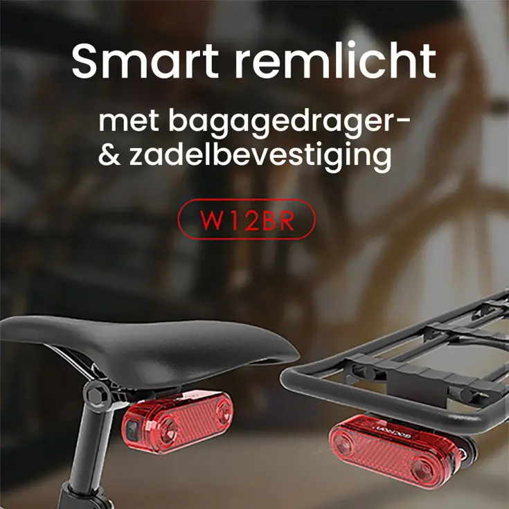 Achterlicht Fiets met smart remlicht 60 lumen