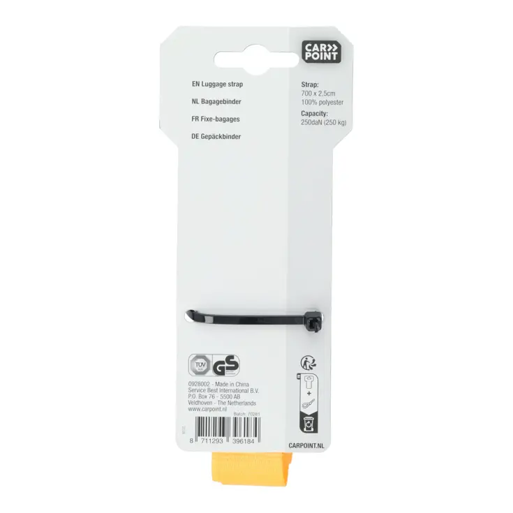 Carpoint Spanband met Klem 7m x 25mm