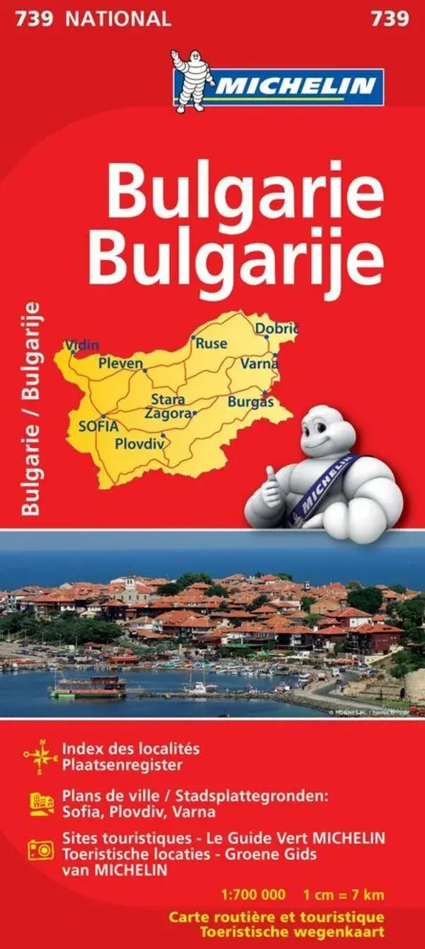 Michelin National Wegenkaart 739 Bulgarije