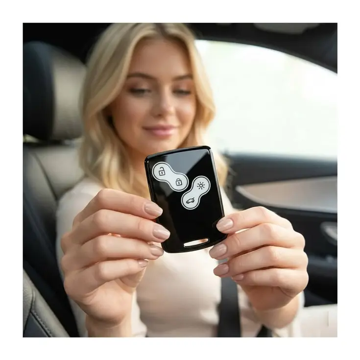 TPU Sleutelhoesje voor Renault zwart C2W