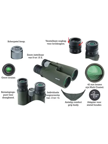 Verrekijker Zoom 8-15x42