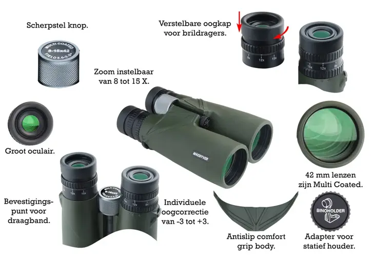 Verrekijker Zoom 8-15x42