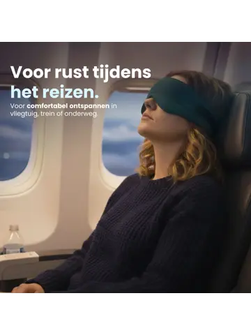 Slaapmasker Katoen - Oceaanblauw - PurelyGoods