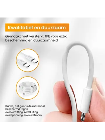 USB-C naar USB-C Kabel - 1 Meter