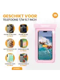 Drivv. Waterdicht Telefoonhoesje - 6.8" Roze