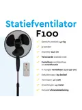 Statiefventilator met afstandsbediening - 40 cm