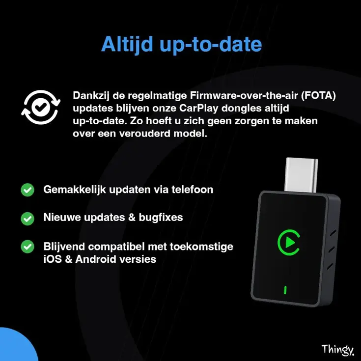 USB-C 2-in-1 CarPlay & Android Auto Dongle
