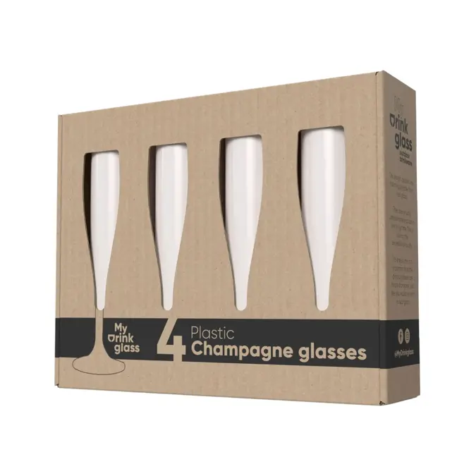 Camping Champagneglas - 4stuks – MyDrinkglass