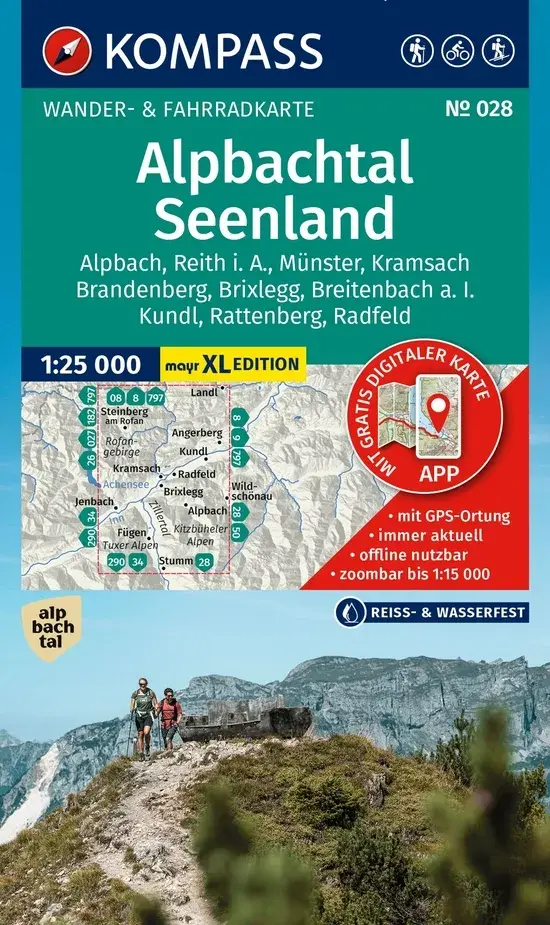 Wandelkaart WK028 Alpbach Seenland
