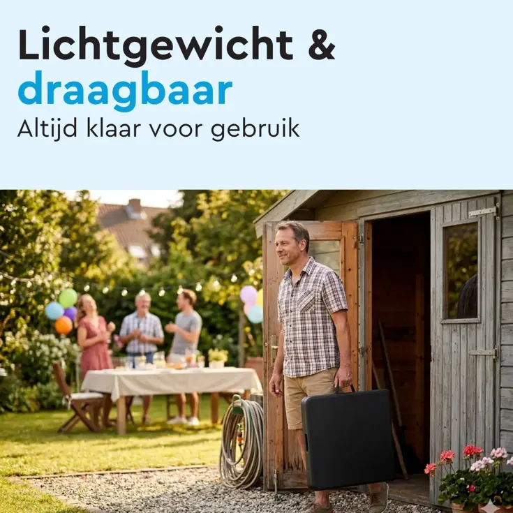 Inklapbare Vouwtafel - 120x60x74cm