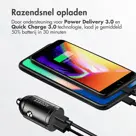 Accezz Autolader - 1x USB-C & 1x USB - 65W