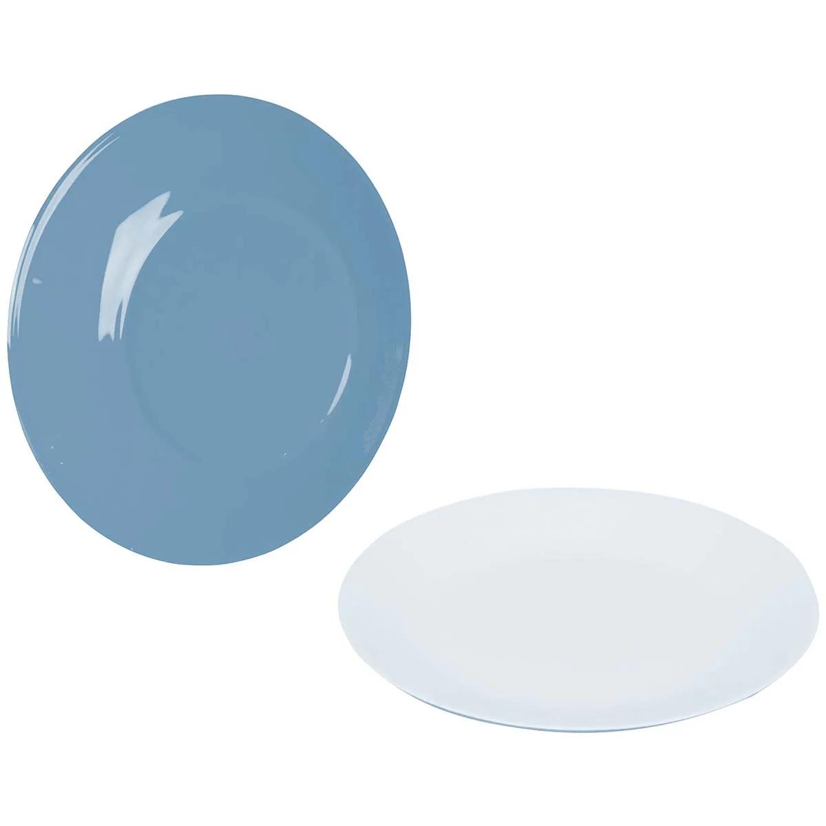 Bo-camp  Ontbijtbord Two-Tone Melamine 4 Stuks  Blauw