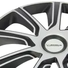 Wieldoppen - 15 inch - zilver/zwart - 4 stuks
