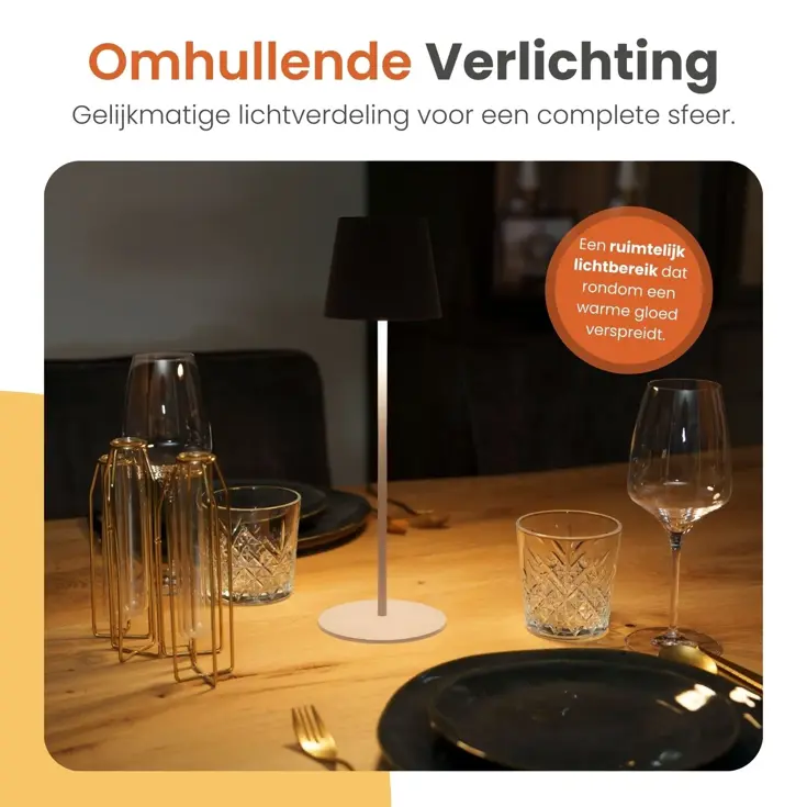 Chroma Tafellamp Oplaadbaar - 38cm - RGBW