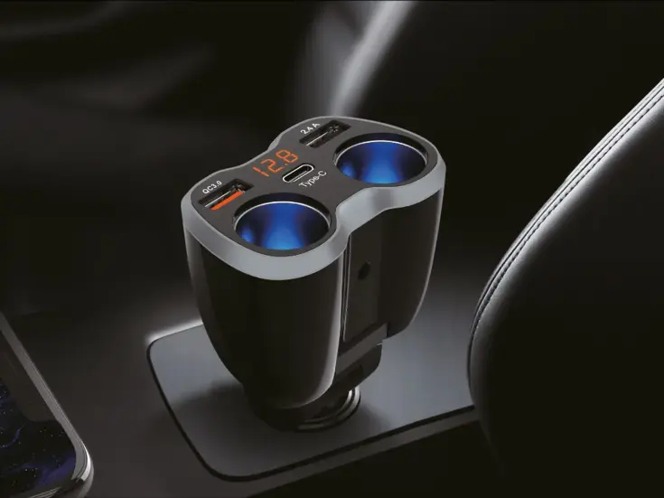 Autolader & Splitter 2x USB 1x USB-C 12/24V