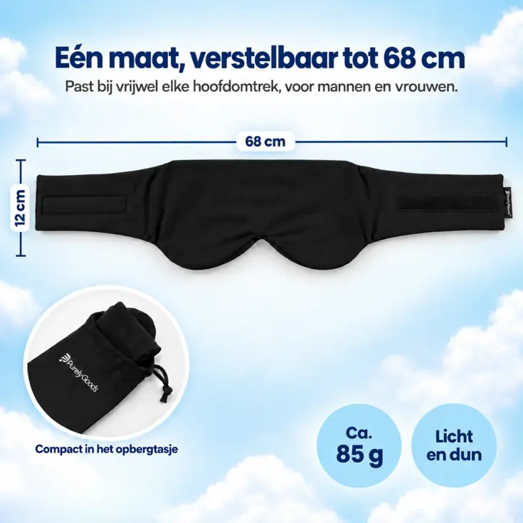 Katoenen Slaapmasker - Verduisterend - Verstelbaar