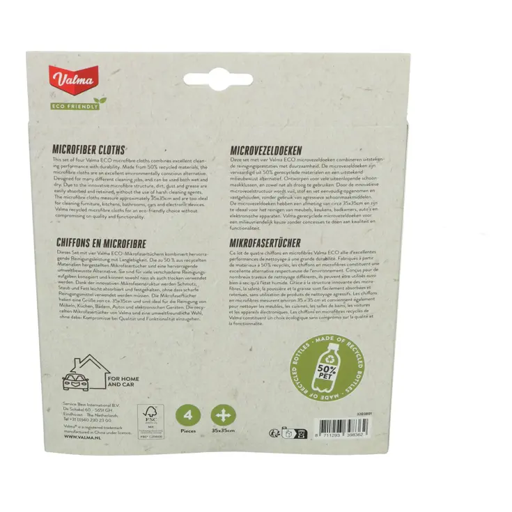 ECO Microvezeldoeken 4 stuks - Duurzaam reinigen