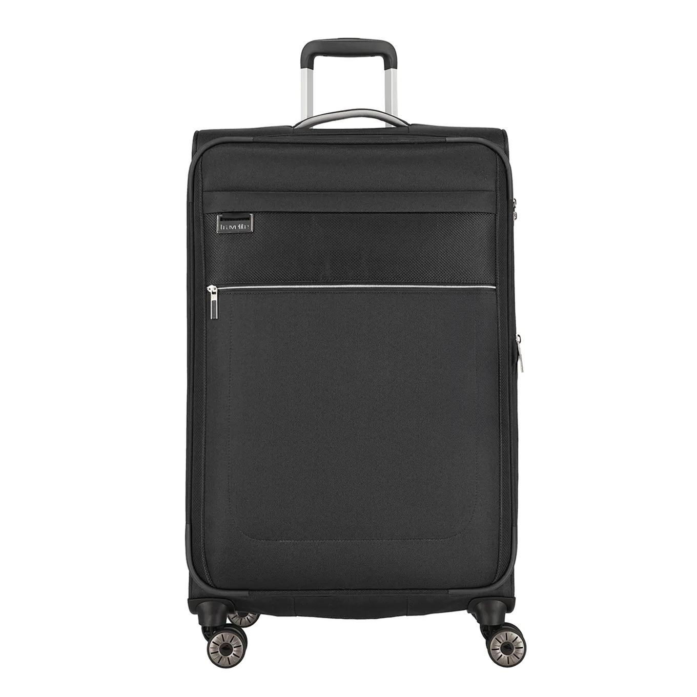 Travelite  4 wheel trolley l expandable Zwart  Zwart main product image