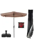 Parasol Ecru Ø3m + Hoes en lichte Voet