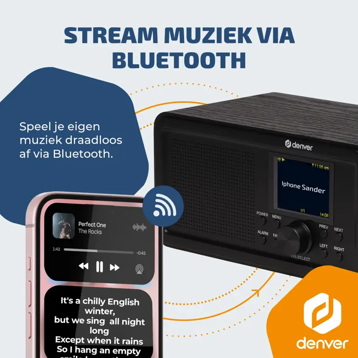 DAB+/Internet Radio Bluetooth Kleuren display