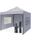 Partytent met Zijwanden – 3x3 m – Donkergrijs