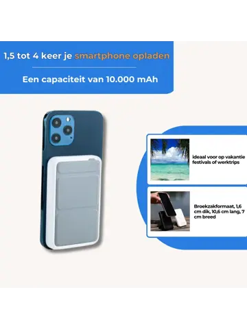 Draadloze MagSafe Powerbank 10.000mAh - Wit