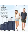 TravelZ Softspinner Kofferset 3-dlg