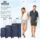 TravelZ Softspinner Kofferset 3-dlg