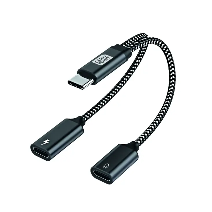 USB-C naar dubbele USB-C kabel 2 in 1 adapter