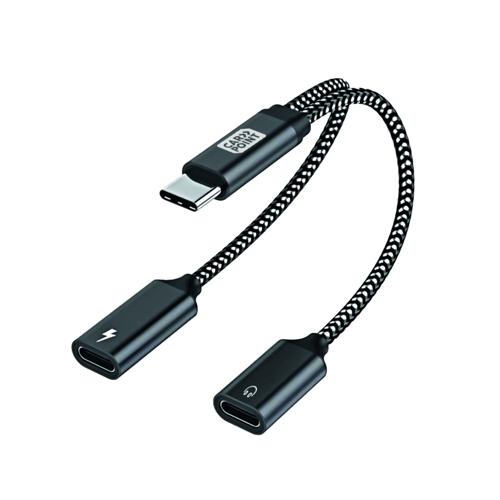 USB-C naar dubbele USB-C kabel 2 in 1 adapter