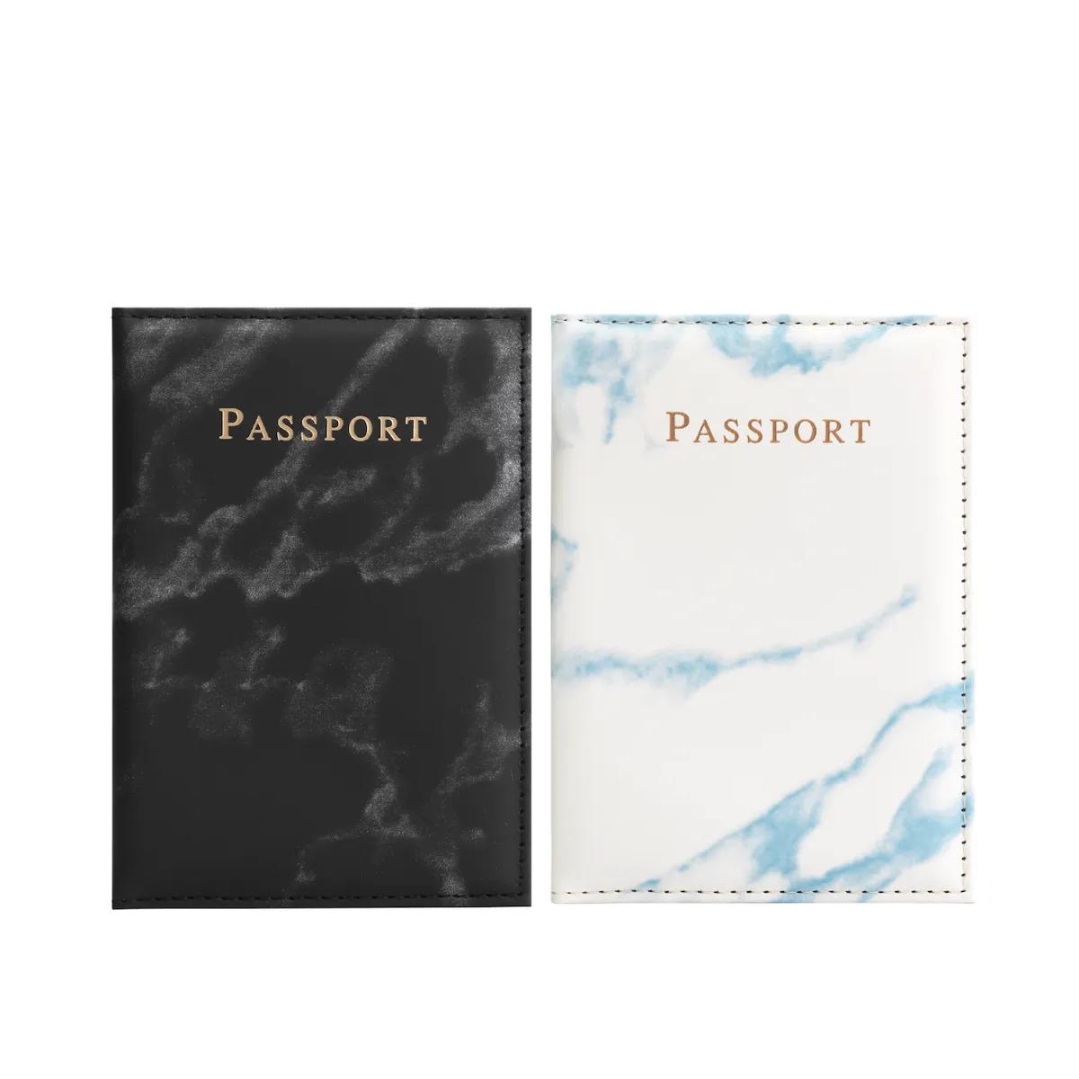 Thousandtravelmiles  Paspoort hoes  2 stuks  Zwart & Blauw  Blauw main product image