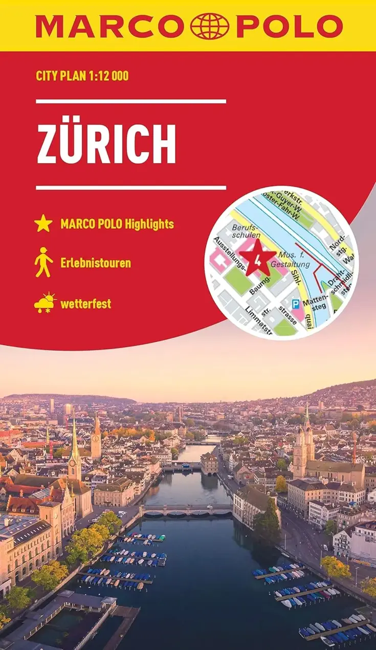 Stadsplattegrond City Map Zürich 1:12.000