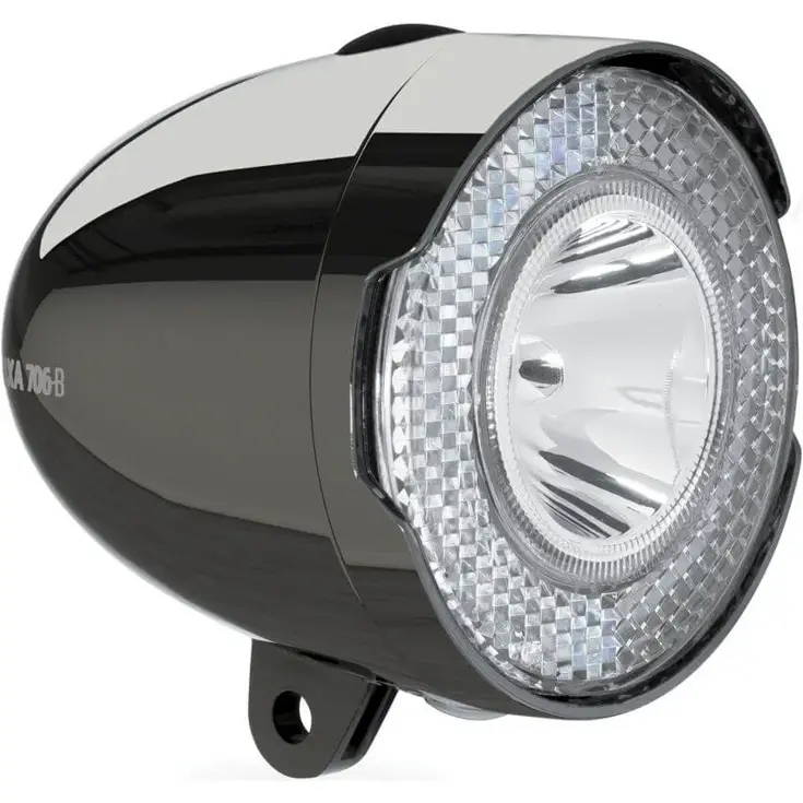 Axa Koplamp 706 15 Lux Batt Dark Chrome
