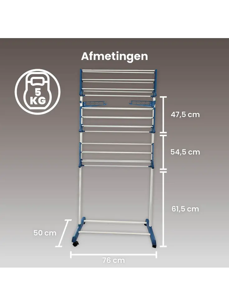 Shine Inklapbaar Droogrek met 3 Etages | ANWB Webwinkel