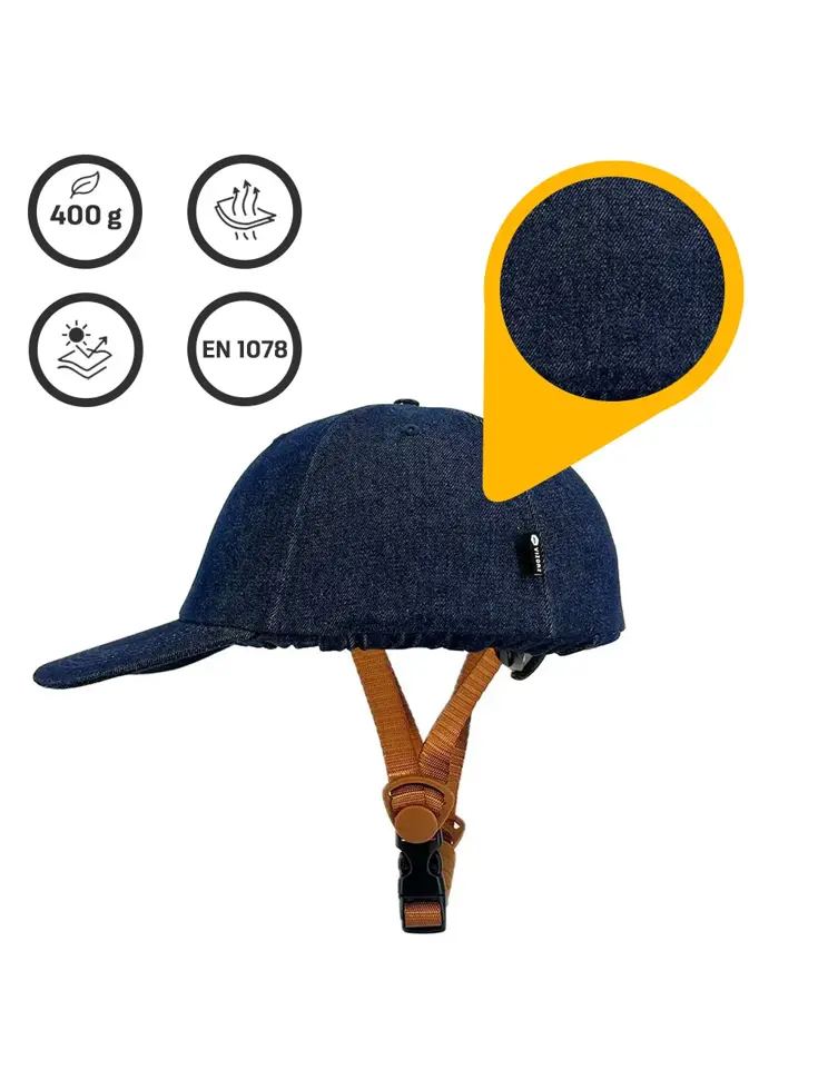 Vizorz SwitchCap fietshelm - Blue Denim Cap