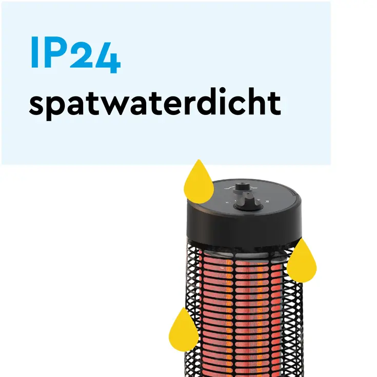 Terrasverwarmer tafelmodel infrarood 1200W
