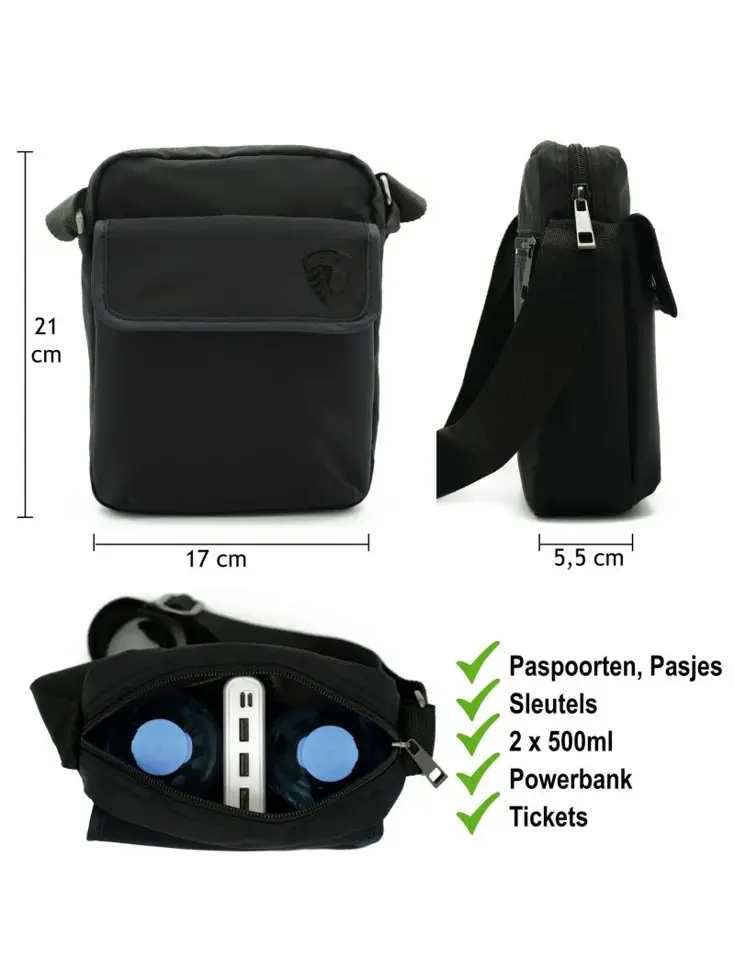 Paspoort Schoudertas - Anti Skim - Crossbody Tas