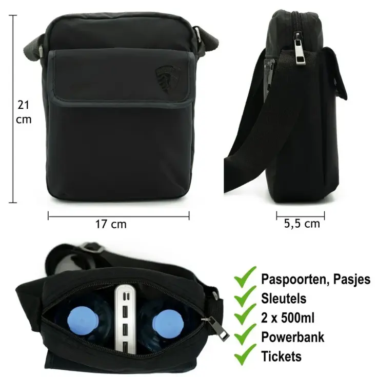 Paspoort Schoudertas - Anti Skim - Crossbody Tas