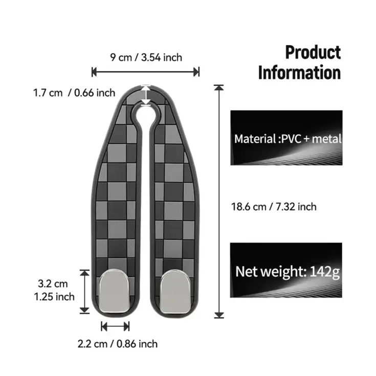 Auto Hoofdsteun Haakjes Split