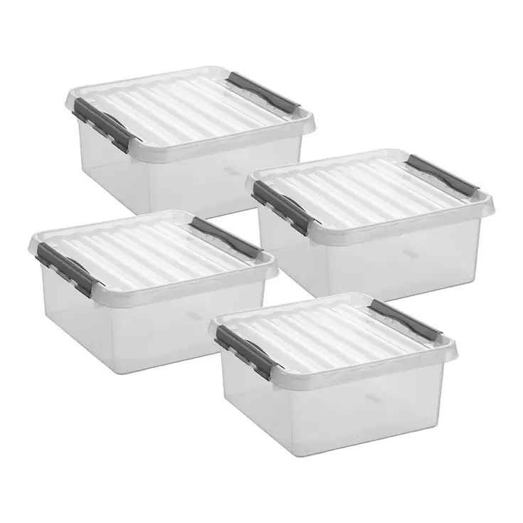 Q-line - Opbergbox - 18L transp. - 4-delig