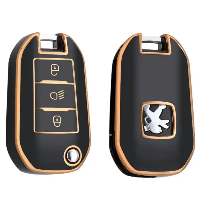 Dutch Shield Sleutelhoesje  Peugeot goud A3B